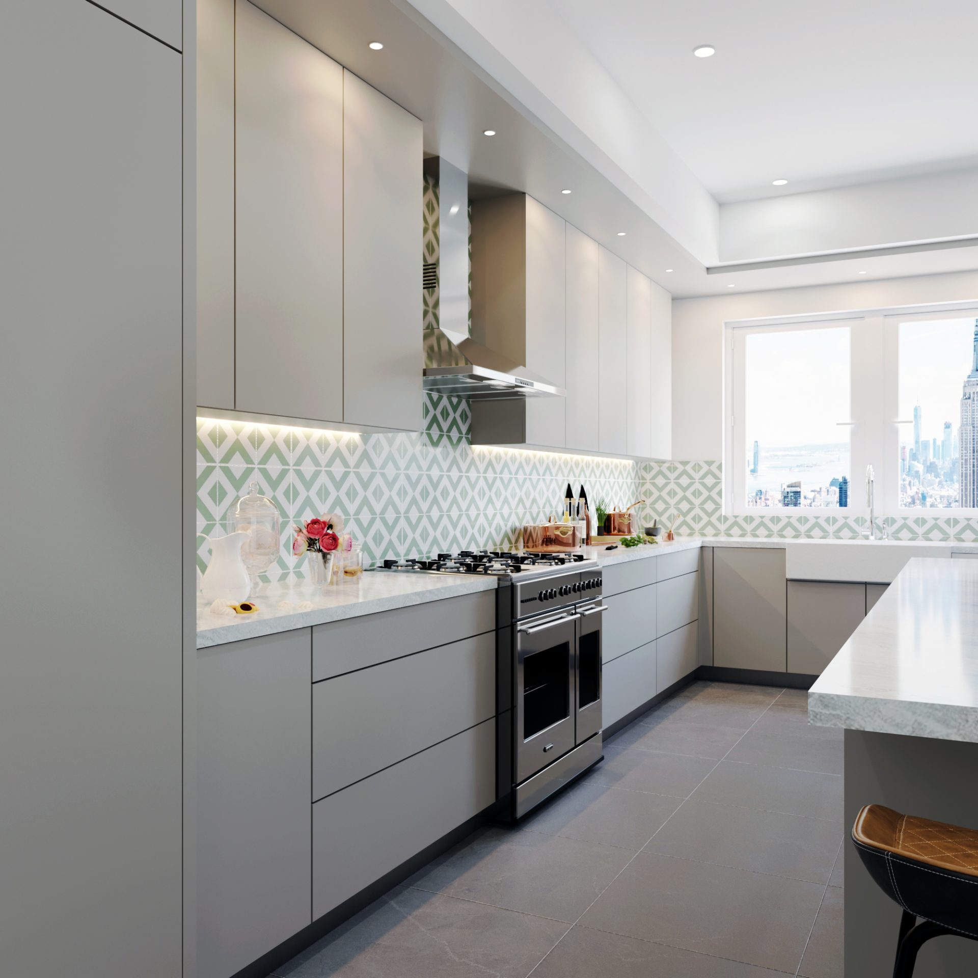 Clean White Kitchen - Maplewood NJ