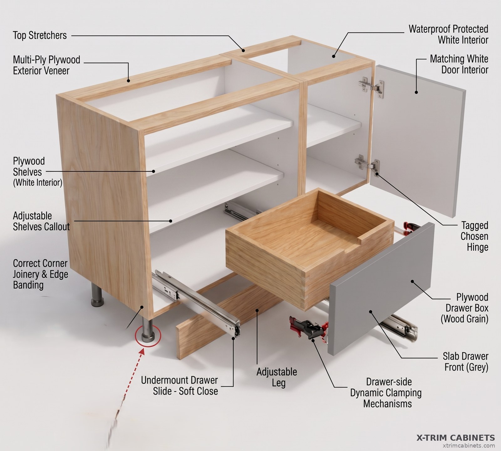 X-Trim cabinet construction